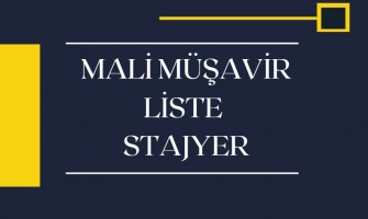 Mali Müşavir Lise Stajyer Mali Müşavir Lise Stajyer